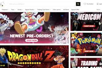design stunning pokemon ecommerce website anime store pokemon website tcg store