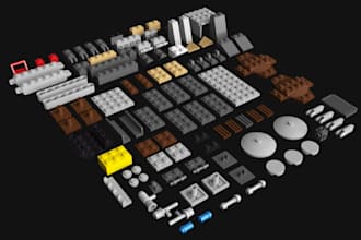 design custom lego, minifigure, decals model for 3d printing