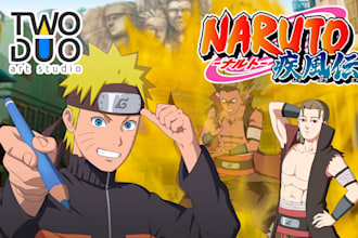 draw you in naruto style