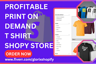 setup t shirt design shopify etsy print on demand store with printful printfy