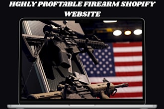 design shopify store gun website ammunition website firearm website military