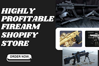 design gun website shopify store millitary firearm shopify website dropshipping