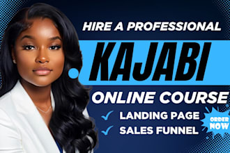 design kajabi website, thinkific, teachable, podia online course platform