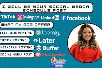 schedule your social media post and schedule post on buffer loomly hootsuite
