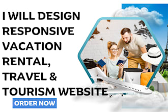 design responsive vacation rental website travel and tourism website