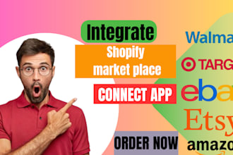 integrate shopify store with amazon etsy ebay walmart target plus