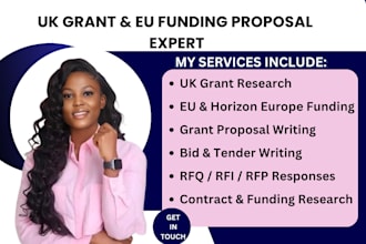 do UK grant research eu funding horizon europe proposal writing apply for grant