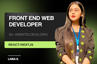 be your reactjs html css front end web developer