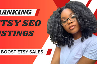 setup etsy SEO with ranking listings on first page and boost sales