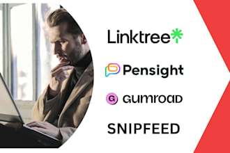 set up your linktree, stan store, sniptree, beacons, etc