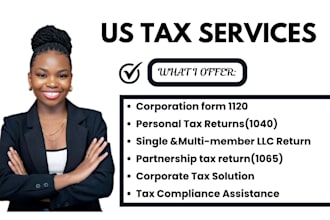 prepare, file irs tax returns,form1040 1120,1065,5472,USA sales and business tax