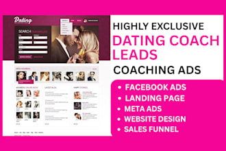 generate dating coach leads dating coach landing page coaching meta ads