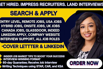 search and apply for entry level jobs, US, UK, canada remote jobs, cover letters