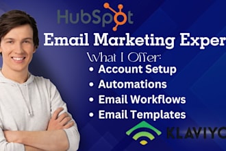 setup automated email marketing workflows, email templates on klaviyo hubspot