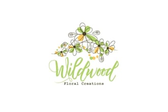 make minimal classic folk romantic floral logo