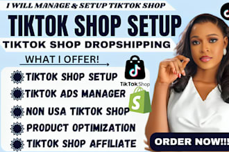 set up tiktok shop shopify dropshipping marketing, fb shop tiktok appeal ig shop