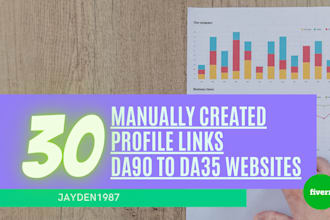 manually create 30 profile links da90 to da35 website
