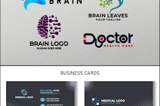 design brain, neuro, pharmacy, clinics and sciences logo