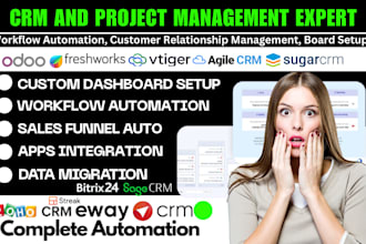 setup sugar crm, vtiger crm, agile crm, freshsales, odoo crm, bitrix24, eway crm