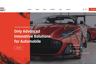 design automated auto part website car repair shopify store car parts website