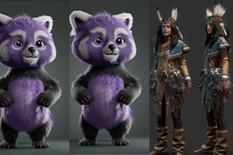 do stylized 3d game character 3d model 3d character modeling for video game