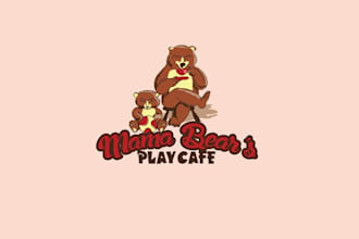 design mama bear play cafe logo