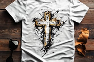 do custom typography christian t shirt design