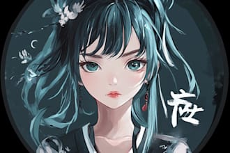do create logo designer anime, fantasy