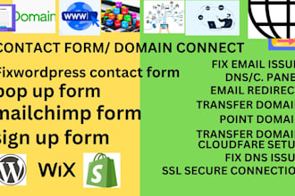 contact us forms submission  fix email issue connect domain