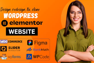 redesign wordpress website, responsive wordpress business website, elementor pro