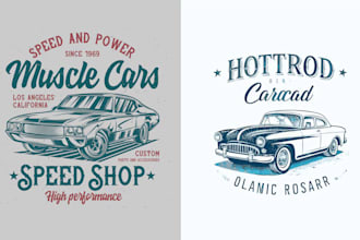 do vintage classic car logo or vector design