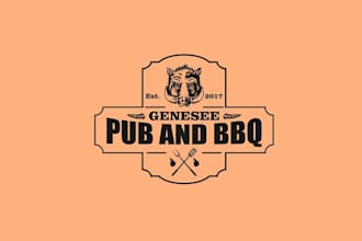 make improvement restaurant pub and BBQ logo