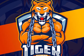 draw sports logo, mascot, cartoon and fitness design