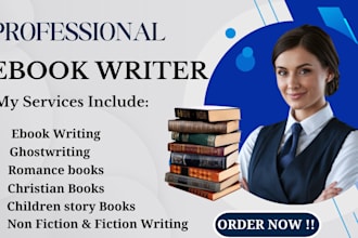 be your ebook writer ghostwriter fiction nonfiction   romance christian books