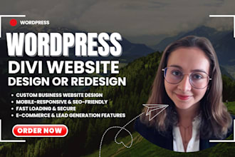 create, design responsive wordpress divi website, divi builder, wordpress design
