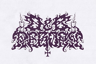 create graffiti metal or hardcore band design for your logo