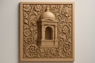 sculpt 2d to 3d bas relief 3d wood carving 3d laser engraving 3d model