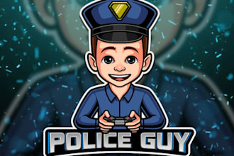 draw cartoon logo for twitch, mascot, character for you