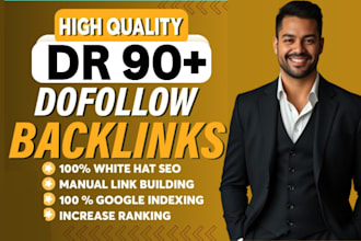 provides high authority DR 90 plus dofollow SEO backlinks