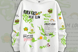 design streetwear graphic sweatshirt and hoodie