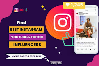 find the best instagram, youtube, and tiktok influencers