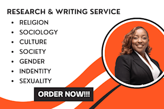 assist in religion, sociology, culture, society, gender, and identity