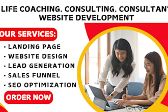 design life coaching website, consulting, consultant, personal trainer website