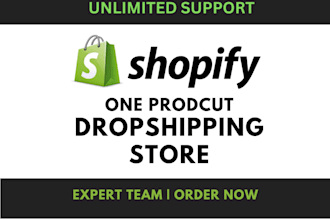 create a shopify dropshipping store or website