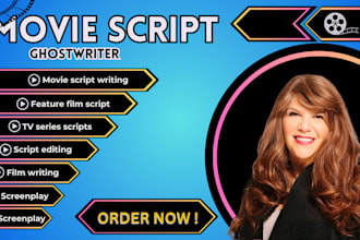 ghostwrite movie script screenplay feature film script screen writing short film