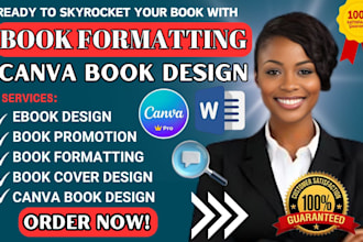 do ebook formatting, ebook design, canva book design, book promotion