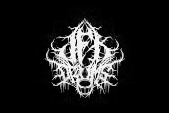 design dj, music, band, edm, typography, metal band logo