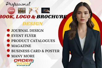 do your book design, logo, flyers and magazine, brochure design, book cover
