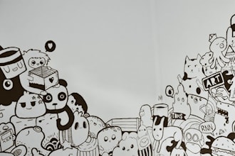 design doodle wall art mural decal wallpaper