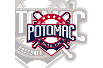 powerful twist traditional baseball club logo